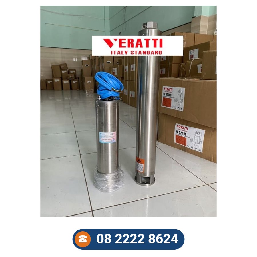 Bơm chìm giếng khoan Veratti – hotline 08 2222 8624