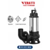 Bơm chìm nước thải mặt bích Veratti VR 3 pha cánh cắt rác